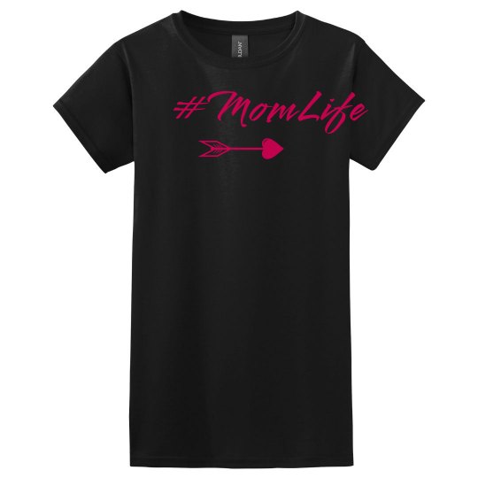 Hashtag Mom Life Shirt Black