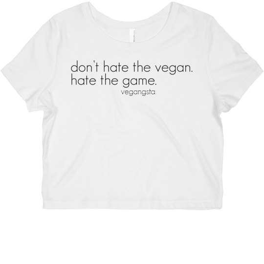 hate the game... crop crew tee