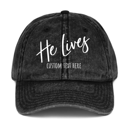 He Lives Custom Faith or Youth Group Hat