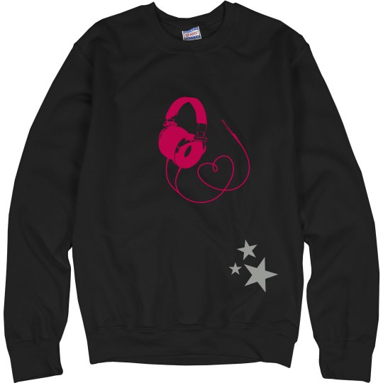 Headphones Stars sweatshirt