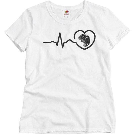 Heart beat basketball shirt