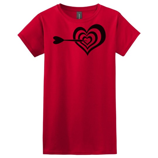 heart bulls eye tee heart bulls eye tee