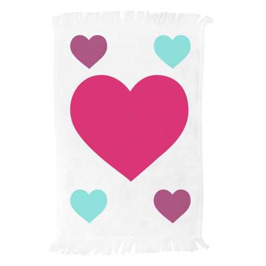 heart hand towel heart hand towel