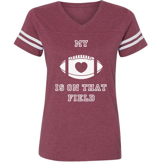 Heart on field - football Heart on field - football