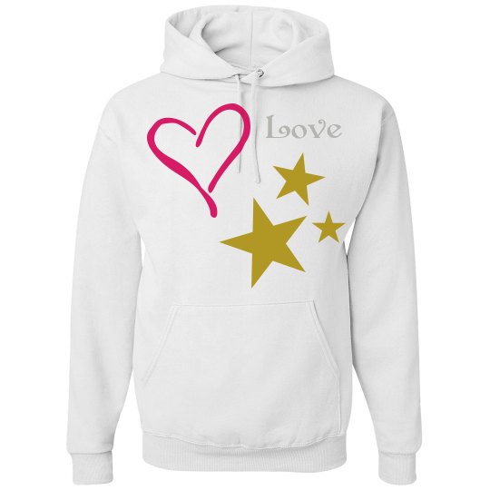 Heart stars love hoodie