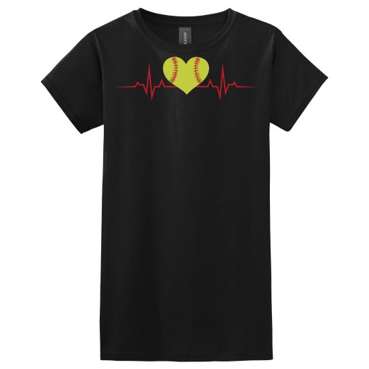 Heartbeat-Softball Tee Heartbeat-Softball Tee