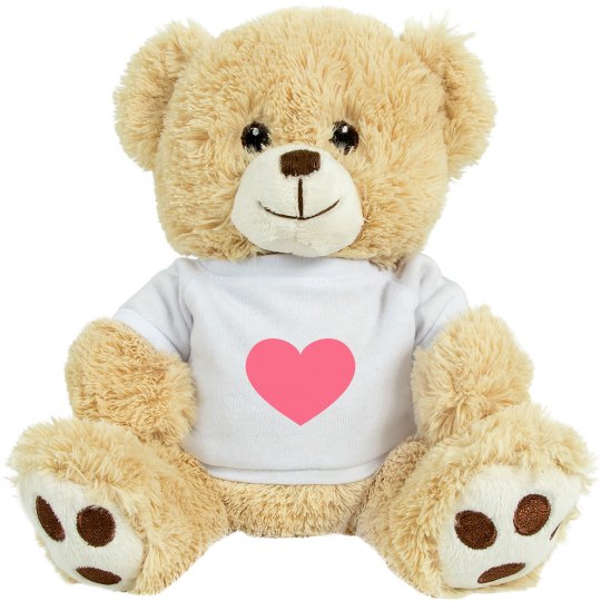 Heavy Black Heart Medium Plush Teddy Bear 