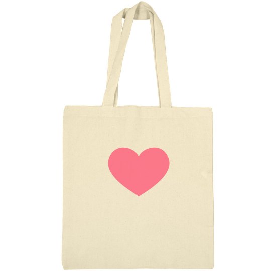 Heavy Black Heart Tote Bag