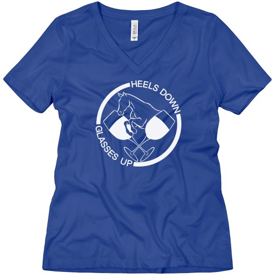 Heels Down - Glasses Up - White