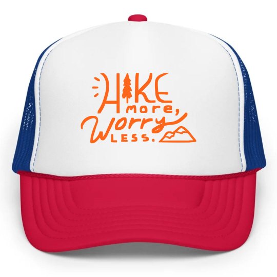Hike more worry less hat