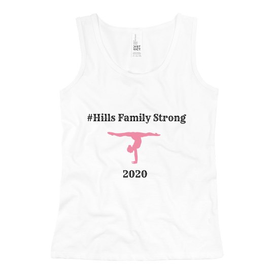 hills family strong YOUTH tank white