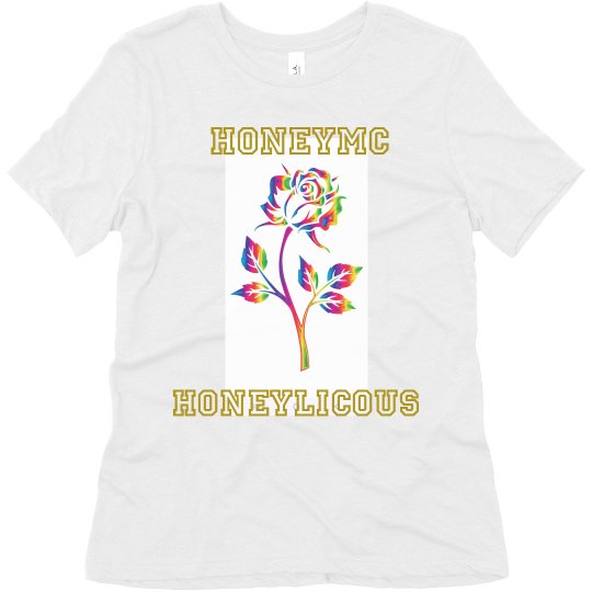 Honeymc rainbow rose honeylicous tee