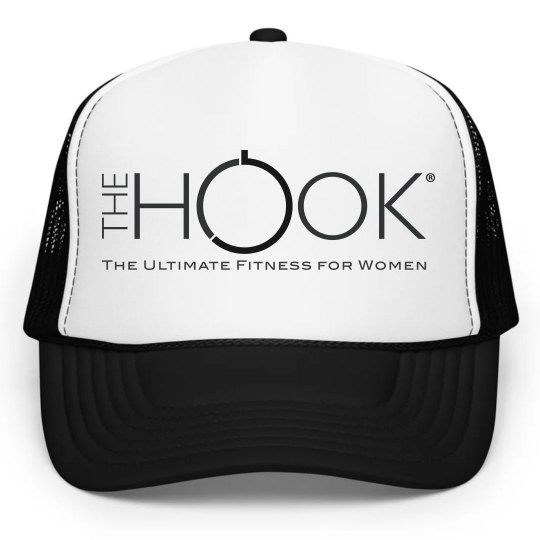 Hook Trucker Hat black and white logo Hook Trucker Hat black and white logo