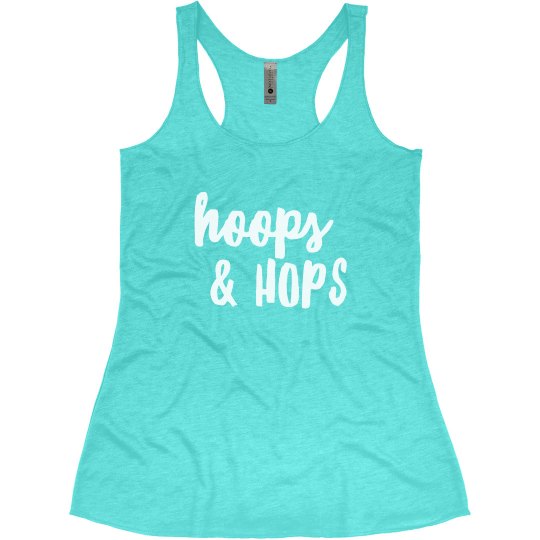 Hoops & Hops Girl Tank Teal Hoops & Hops Girl Tank Teal