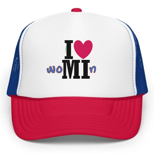 I ❤ Michigan Womin - Black Caps