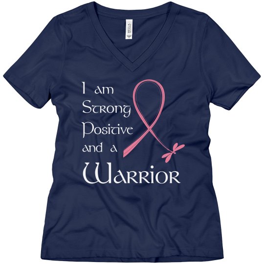 I am a Warrior, Ladies Black Relaxed Fit Tee