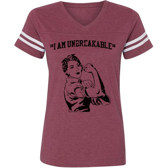 “I Am Unbreakable” Burgandy