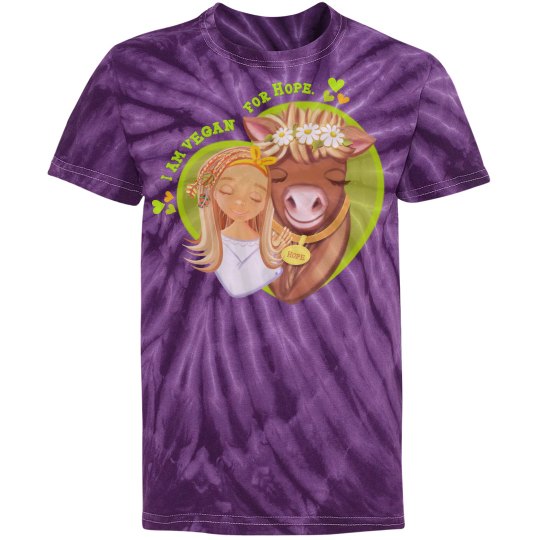 I AM VEGAN FOR HOPE TIE-DYE KIDS