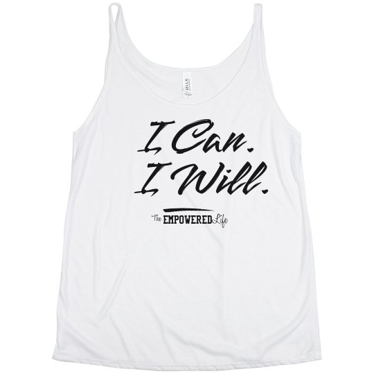 I Can. I Will.  flowy scoop tank