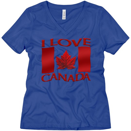 I Love Canada T-shirts Lady's Canada Souvenir Shirts
