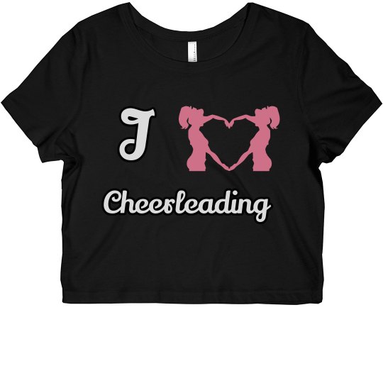 I Love Cheerleading Crop