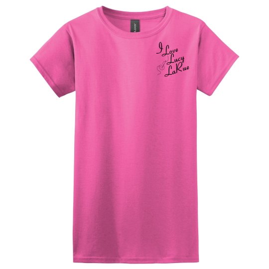 "I Love Lucy LaRue" Logo Fitted Tee