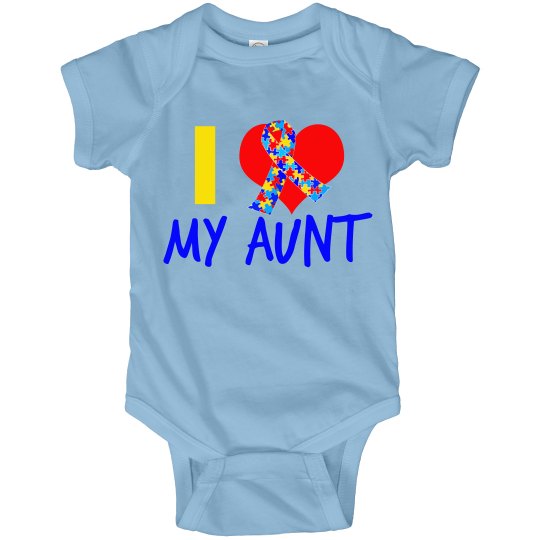 I Love My Aunt Autism Ribbon
