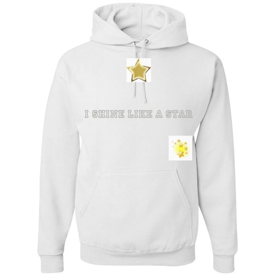 I shine like a star gold star hoodie