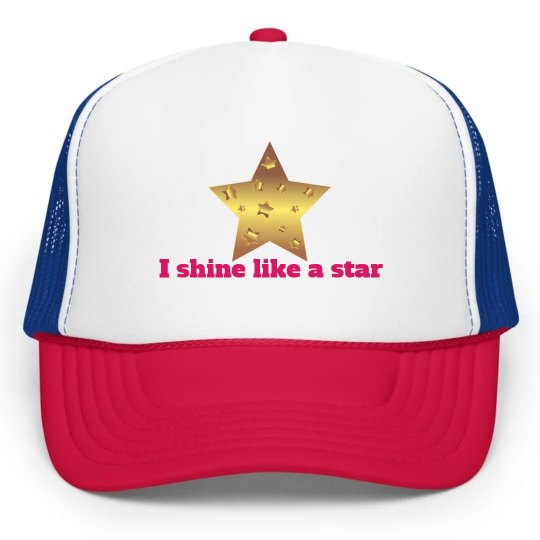I shine like a star hat I shine like a star hat