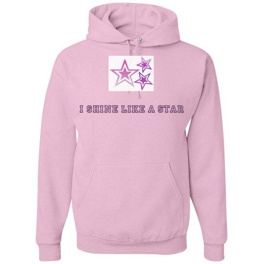 I shine like a star pink hoodie