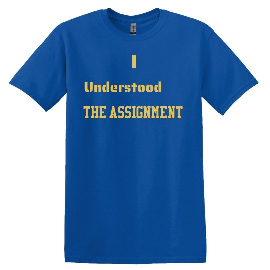 I understood the assignment I understood the assignment