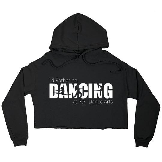 I'd Rather Be Dancing Cropped Hoodie