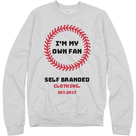 Im my own fan Gray/Red-Blk Sweat Shirt