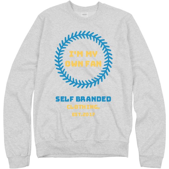 Im my own fan Gray/Warriors Sweat Shirt