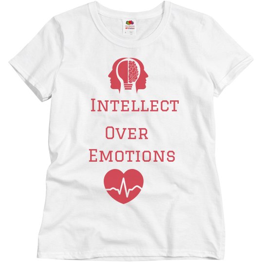 Intellect over emotions wht/red Intellect over emotions wht/red
