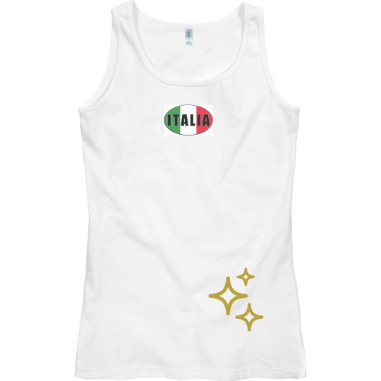 Italia gold stars tank top