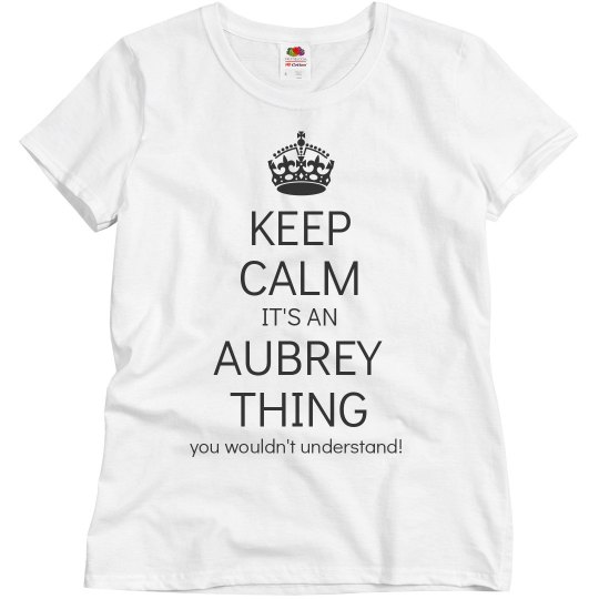 It's an Aubrey thing