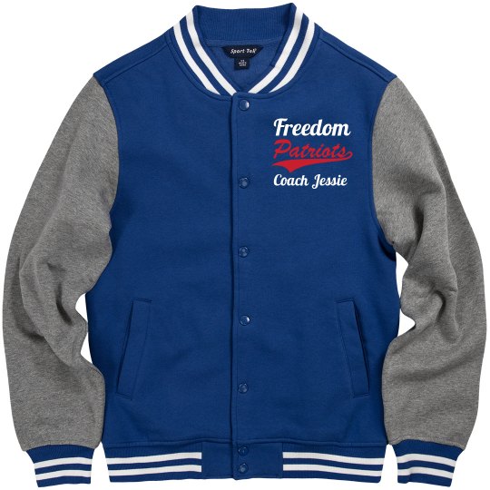 Jessie Likes Blue (Personalized Letterman Jacket)