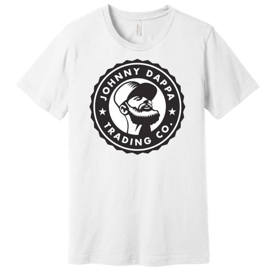 Johnny Dappa Trading Co. Black & White Bottle Cap Logo