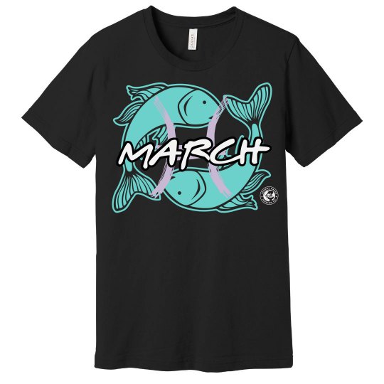 Johnny Dappa Trading Co. Premium March Pisces Zodiac T-