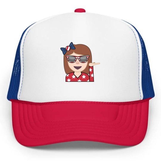 july 4th emoji girl hat