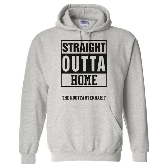 Kdot Straight Outta Home Unisex Hoodie GRY
