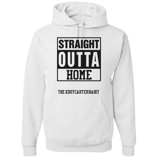 Kdot Straight Outta Home Unisex Hoodie WHT