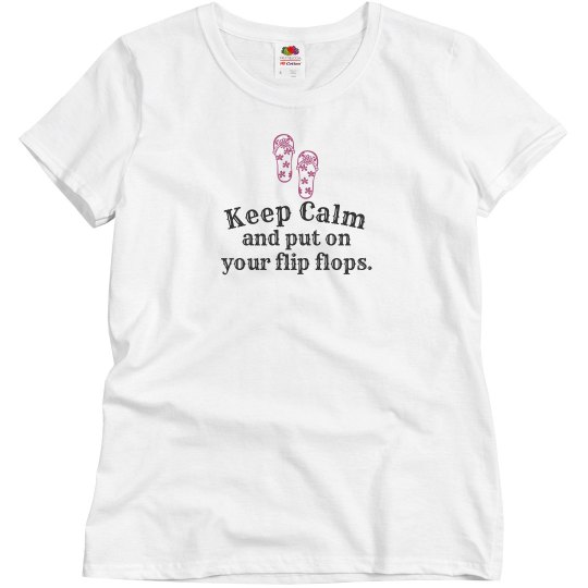 Keep Calm Flip Flops - w grey Keep Calm Flip Flops - w grey
