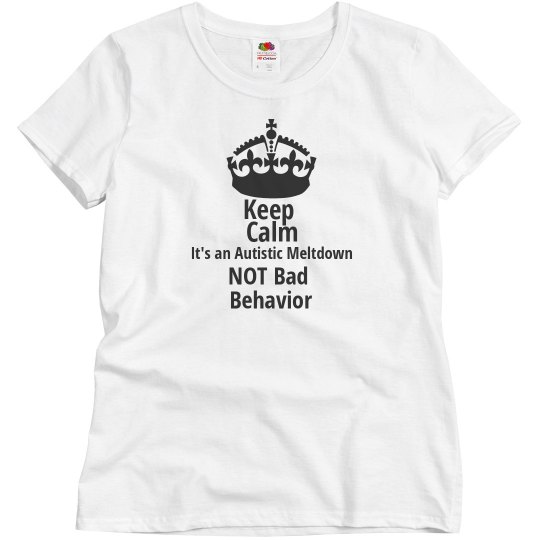 Keep Calm For Autism - Ladies Discounted Tee Keep Calm For Autism - Ladies Discounted Tee