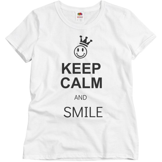 KEEP CALM Smiley Crown Black + your text KEEP CALM Smiley Crown Black + your text