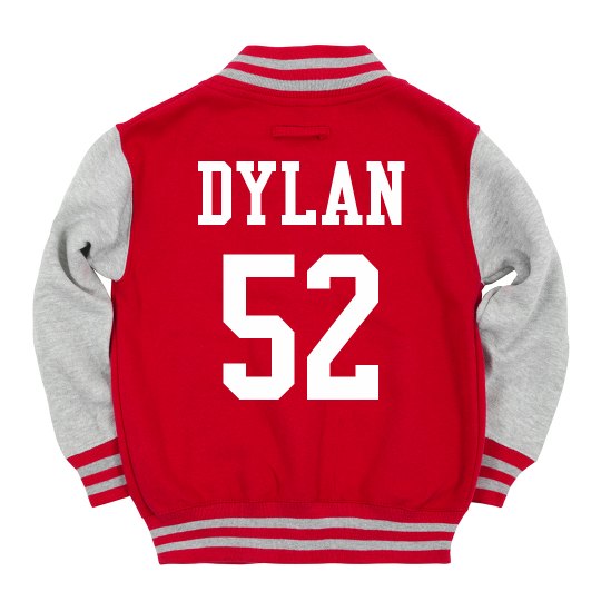 Kids' Custom Name/Number Jacket Youth Varsity Letterman Jacket