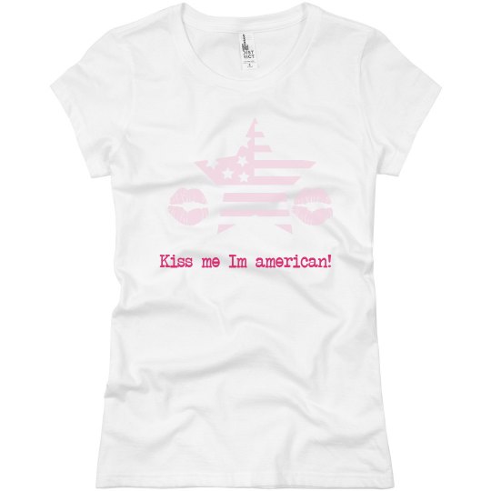 Kiss me I'm american tshirt
