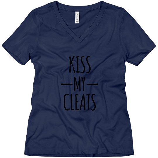 Kiss My Cleats Soccer Tee for Women
