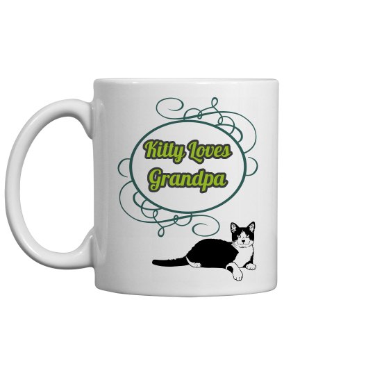 Kitty loves grandpa - Coffee mug 